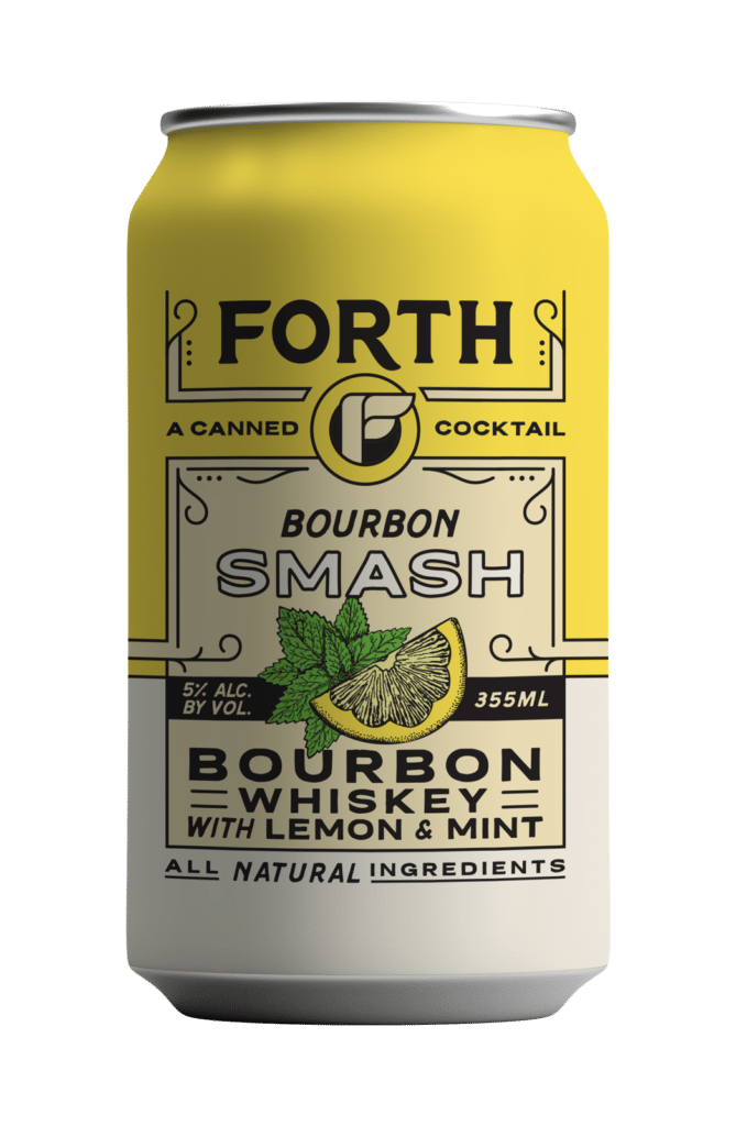 Smash Bourbon Smash - Bourbon Whiskey with Lemon and mint - Forth Distilled Goods in Bend, Oregon.